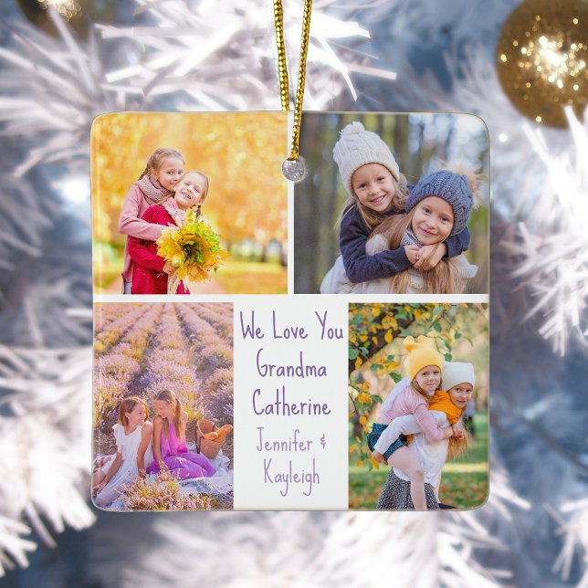 Großtöchter Foto Custom Oma Weihnachten Keramikornament (Von Creator hochgeladen)