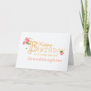 Großtochter Geburtstag mit Clematis Blume Card Feiertagskarte