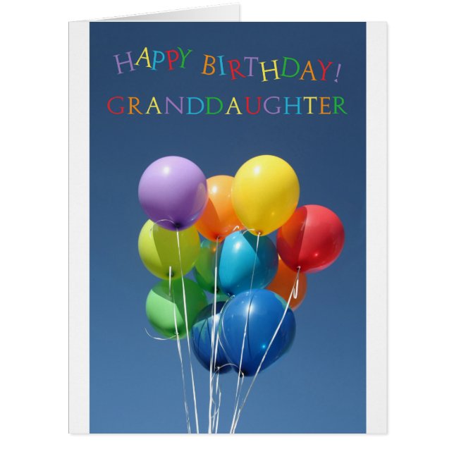 Großtochter glücklicher Ballon Geburtstag (Vorderseite)