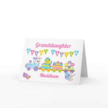 Großtochter Happy Osterbahn Rabbit Pink Card