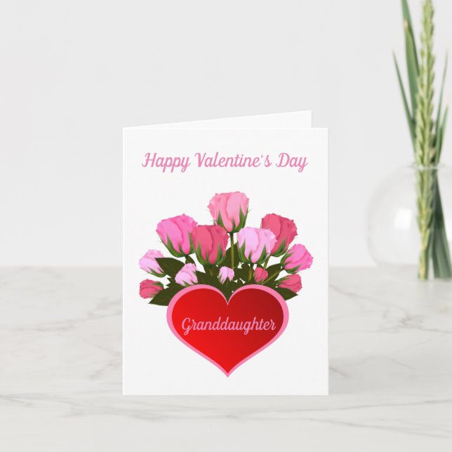 Großtochter Happy Valentine's Day Karte (Vorderseite)