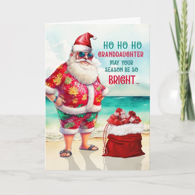 Großtochter Santa in Sonnenbrille Weihnachten Weih (Vorderseite)