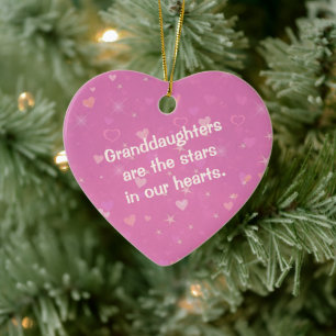 Großtochter Star und Herz Valentine Keramikornament