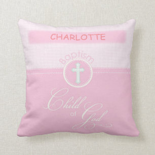 Großtochter Taufe, Individuelle Name, rosa Kind o Kissen