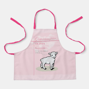 Großtochter Taufe Pink Lamb Personalisiert Schürze