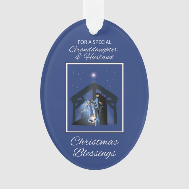 Großtochter und Ehemann Weihnachts-Segnungen Ornament (Vorderseite)