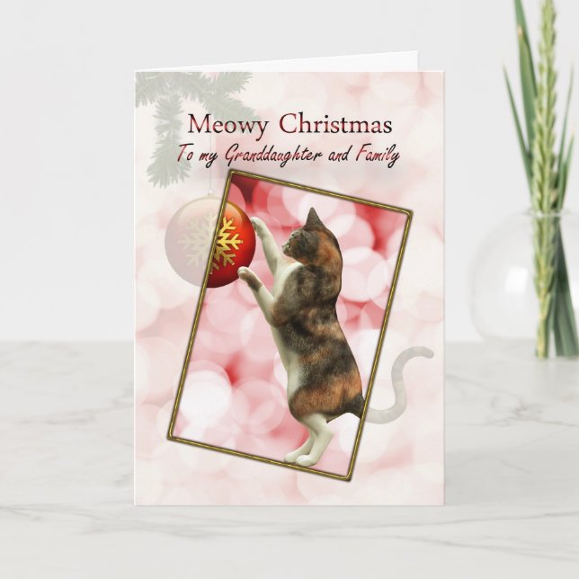 Großtochter und Familie, Meowy Weihnachten (Vorderseite)