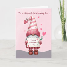Großtochter Valentinstag Gnome mit Herz
