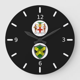 Großuhr unter jamaikanischer Flagge Große Wanduhr