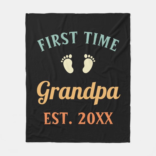 Großvater Abuelo Nonno Gramps Erstmalige Opa Fleecedecke (Vorderseite)