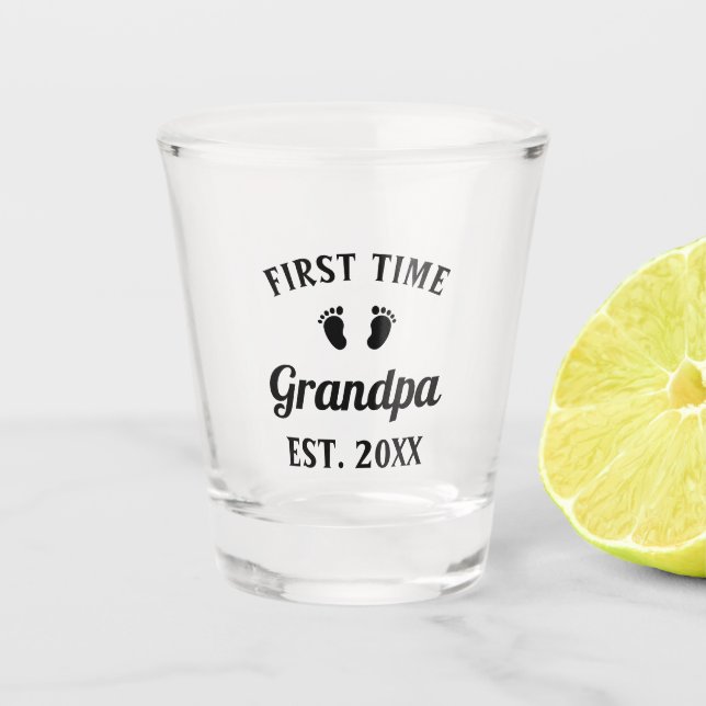 Großvater Abuelo Nonno Gramps Erstmalige Opa Schnapsglas (Vorderseite)