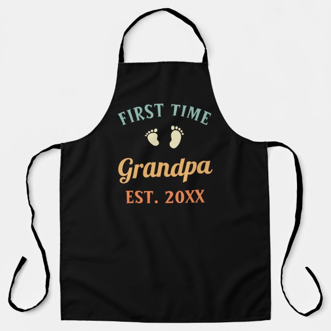 Großvater Abuelo Nonno Gramps Erstmalige Opa Schürze (Vorderseite)