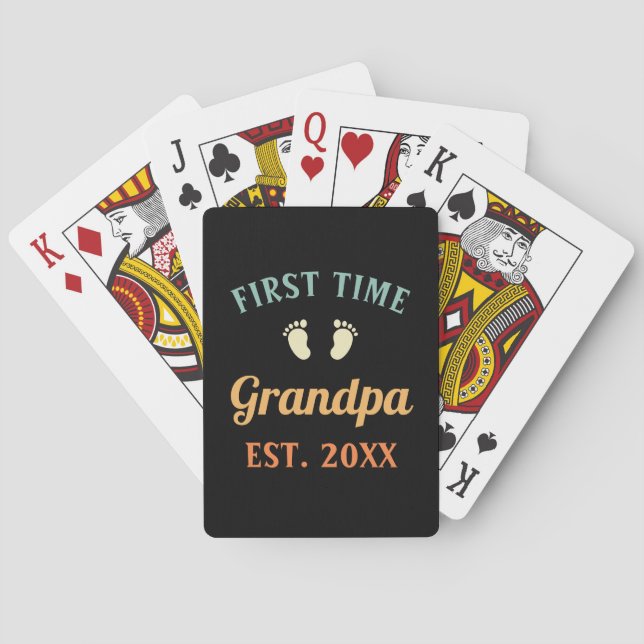 Großvater Abuelo Nonno Gramps Erstmalige Opa Spielkarten (Rückseite)