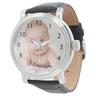 Großvater-Baby-Foto Armbanduhr