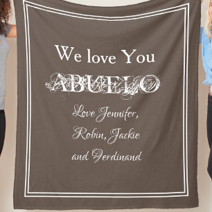 Großvater Custom Grandkids Benennt Liebe Sie ABUEL Fleecedecke