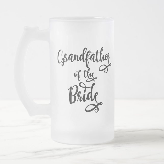 Großvater der Braut Mattglas Bierglas (Links)