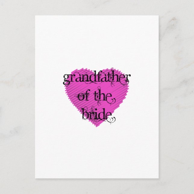 Großvater der Braut Postkarte (Vorderseite)