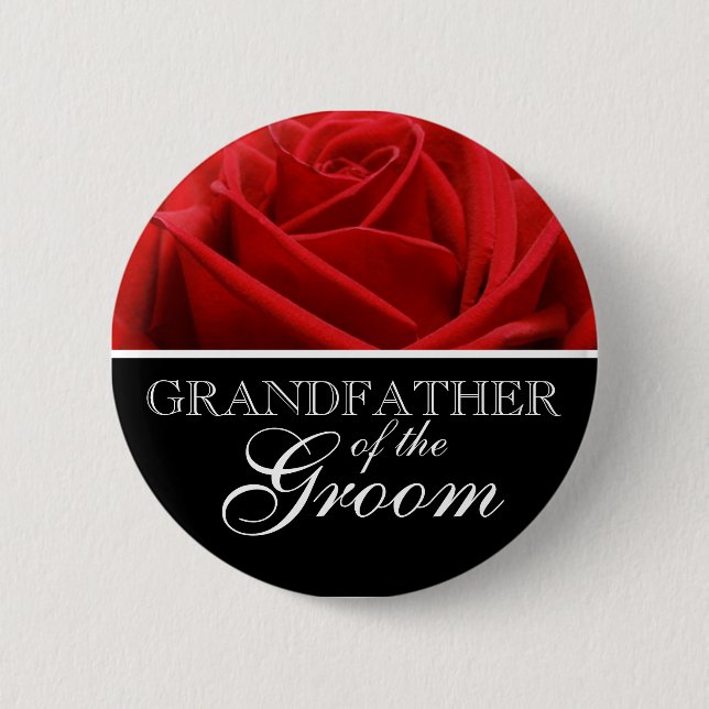 Großvater der Groom-Hochzeit-Buttone Button (Vorderseite)