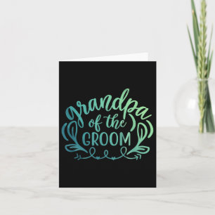 Großvater der Groombride 2022 T-Shirt und Hochzeit Karte