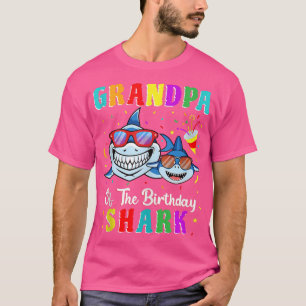 Großvater der Hai-Geburtstagsfamilie Geburtstagsgr T-Shirt