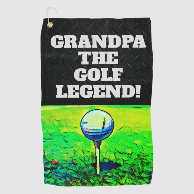 Großvater Der legendäre Fsonnenklamm Sportler Golfhandtuch (Vorderseite)
