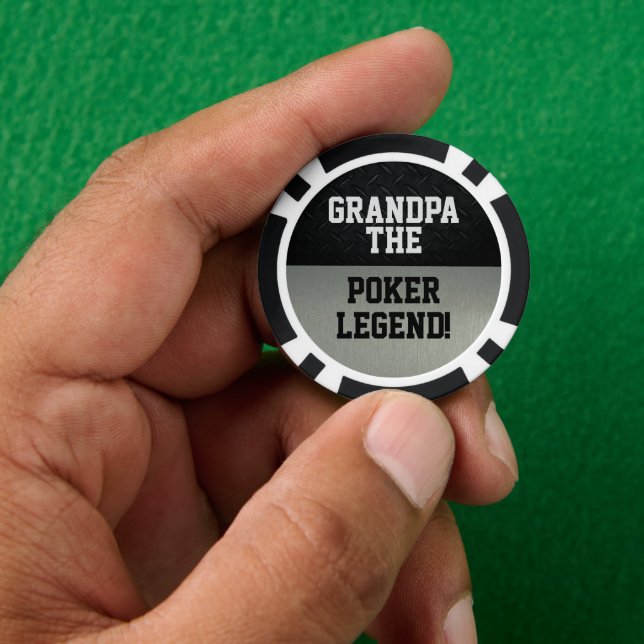 Großvater der legendäre Funny Smack Talk Schwarzes Pokerchips (Hand)