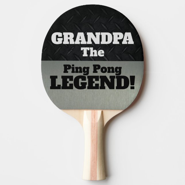 Großvater der legendäre Funny Smack Talk Schwarzes Tischtennis Schläger (Vorderseite)