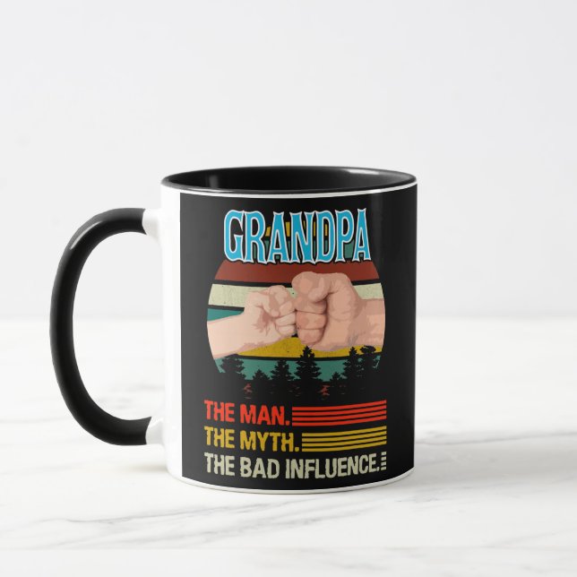 Großvater der Mensch Mythos Der schlechte Einfluss Tasse (Links)