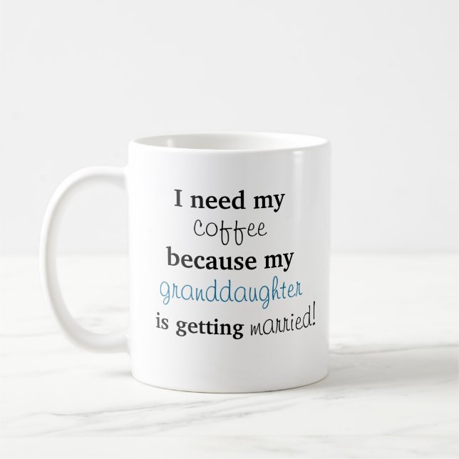 Großvater des Brautgeschenks - Kaffeetasse (Links)