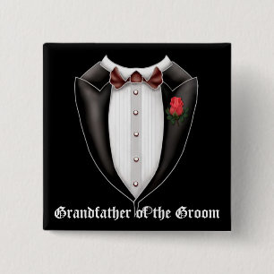 Großvater des Bräutigam-Smokings-Knopfes Button