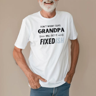 Großvater des lustigen Vaters erleben es repariert T-Shirt