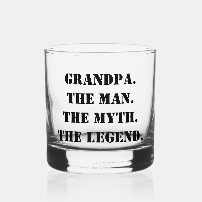 Großvater des Mannes der Mythos der legendäre benu Whiskyglas (Vorderseite)