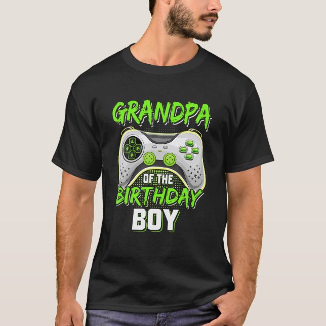Großvater des Niedlichen Videospielers zum Geburts T-Shirt (Vorderseite)