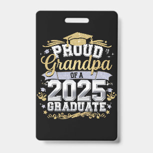 Großvater einer 2025 Abschluss-Graduate-Familie Ausweis