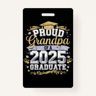 Großvater einer 2025 Abschluss-Graduate-Familie Ausweis