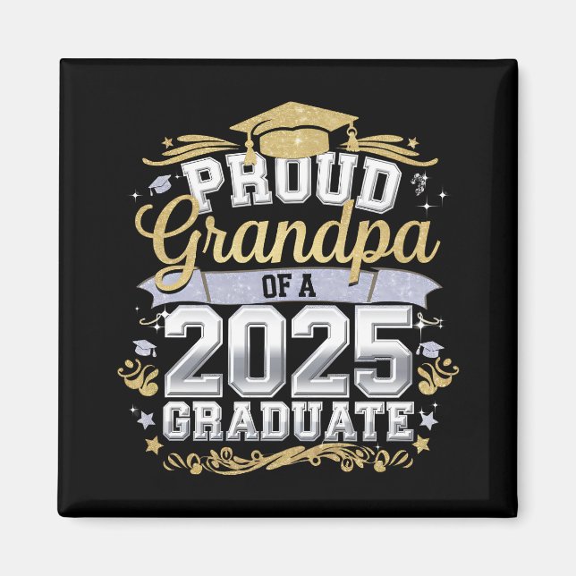 Großvater einer 2025 Abschluss-Graduate-Familie Magnet (Vorne)