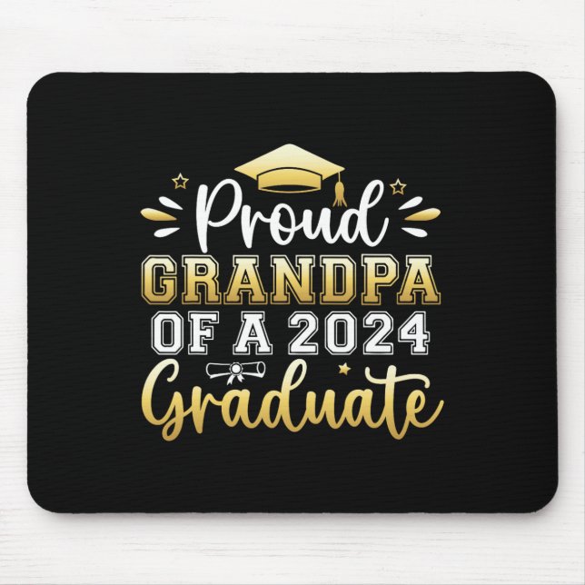 Großvater eines Abschlusses mit Hochschulabschluss Mousepad (Vorne)