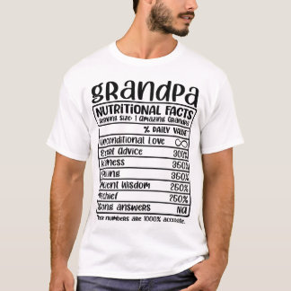 Großvater Funny Nutrition Fakten T-Shirt