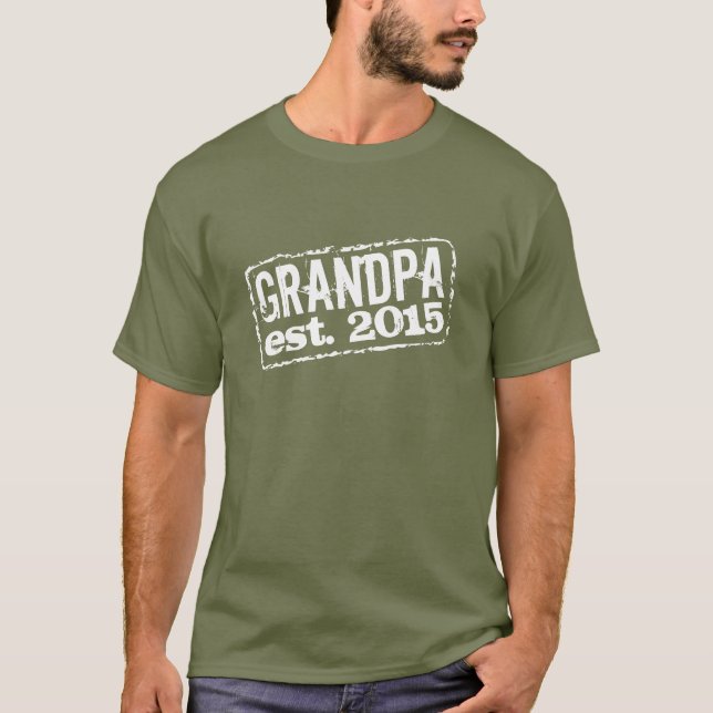 Großvater für Shirts | Anpassbares Jahr (Vorderseite)