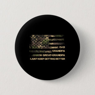 Großvater Großer Opa Camouflage Flaggensieger Groß Button