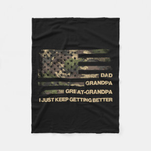 Großvater Großer Opa Camouflage Flaggensieger Groß Fleecedecke