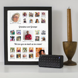 Großvater Großmutter Familienfoto Collage Fotodruck