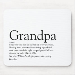 Großvater Großvater Papa Definition Spaß Mousepad