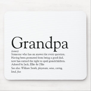 Großvater Großvater Papa Definition Spaß Mousepad
