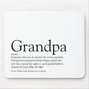Großvater Großvater Papa Definition Spaß Mousepad