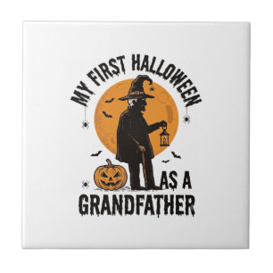 Großvater Halloween-Shirt Erster Grusel-Opa_1 Fliese