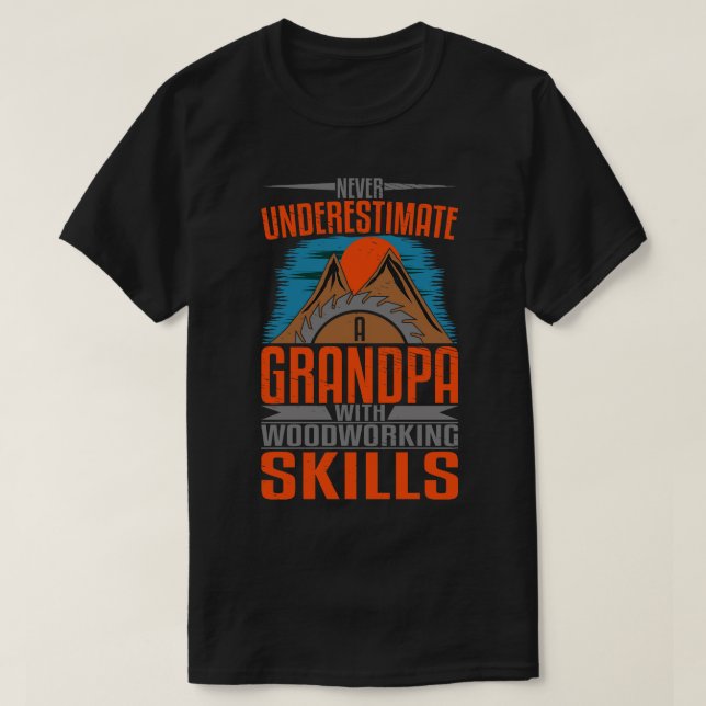 Großvater Holzwerkzeuge Schreiner T-Shirt (Design vorne)