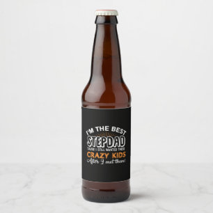 Großvater Ich bin der beste Step-Vater Bierflaschenetikett