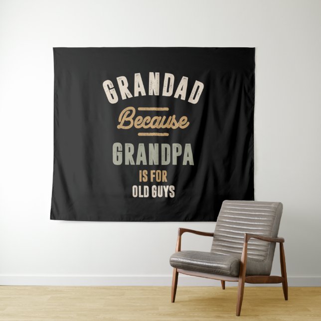 Großvater ist für alte Typ - Vater Wandteppich (Beispiel (Horizontal))