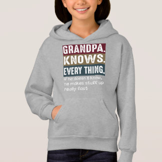 Großvater kennt alles Vintage Grumpy-Zitate Hoodie
